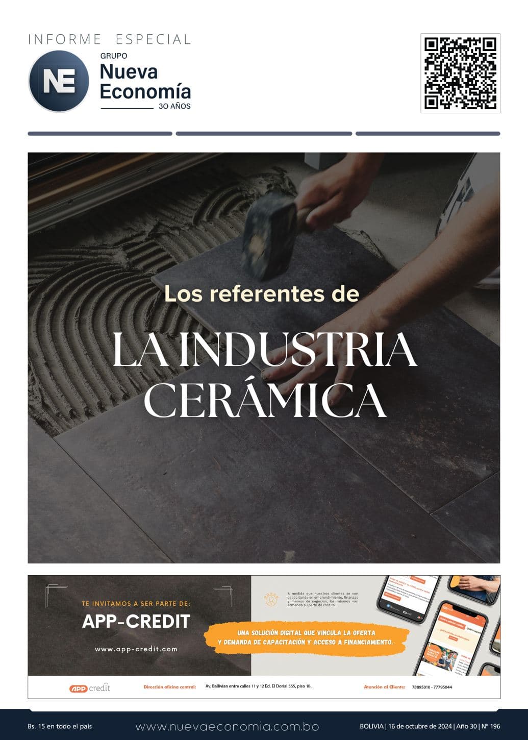 Portada de INF. ESPECIAL 196