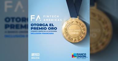Banco Unión S.A. recibe el premio ORO en FINTECH AMERICAS 2026