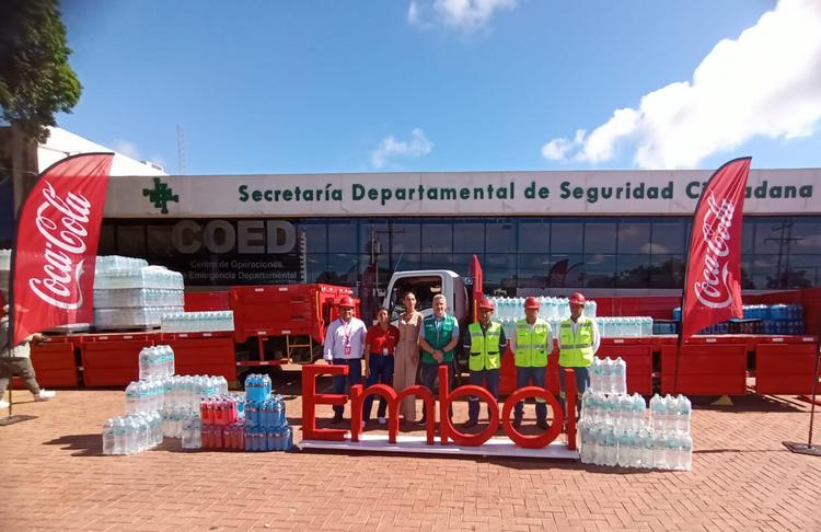 Embol entrega cerca de 7.000 litros de agua y bebidas hidratantes para damnificados de Samaipata  