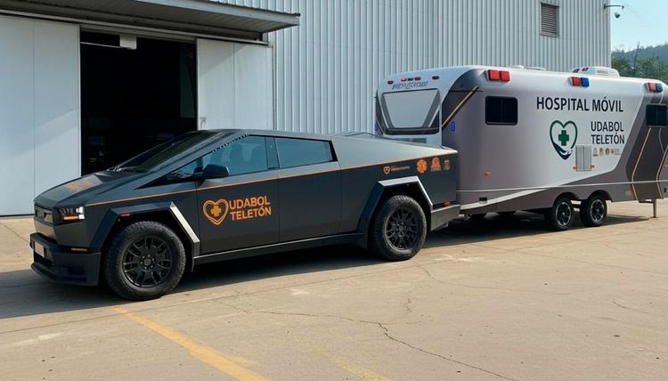 UDABOL presentó las primeras Cybertrucks destinadas a hospitales móviles y lanzó la Misión Sanitario–Académica Internacional 2026