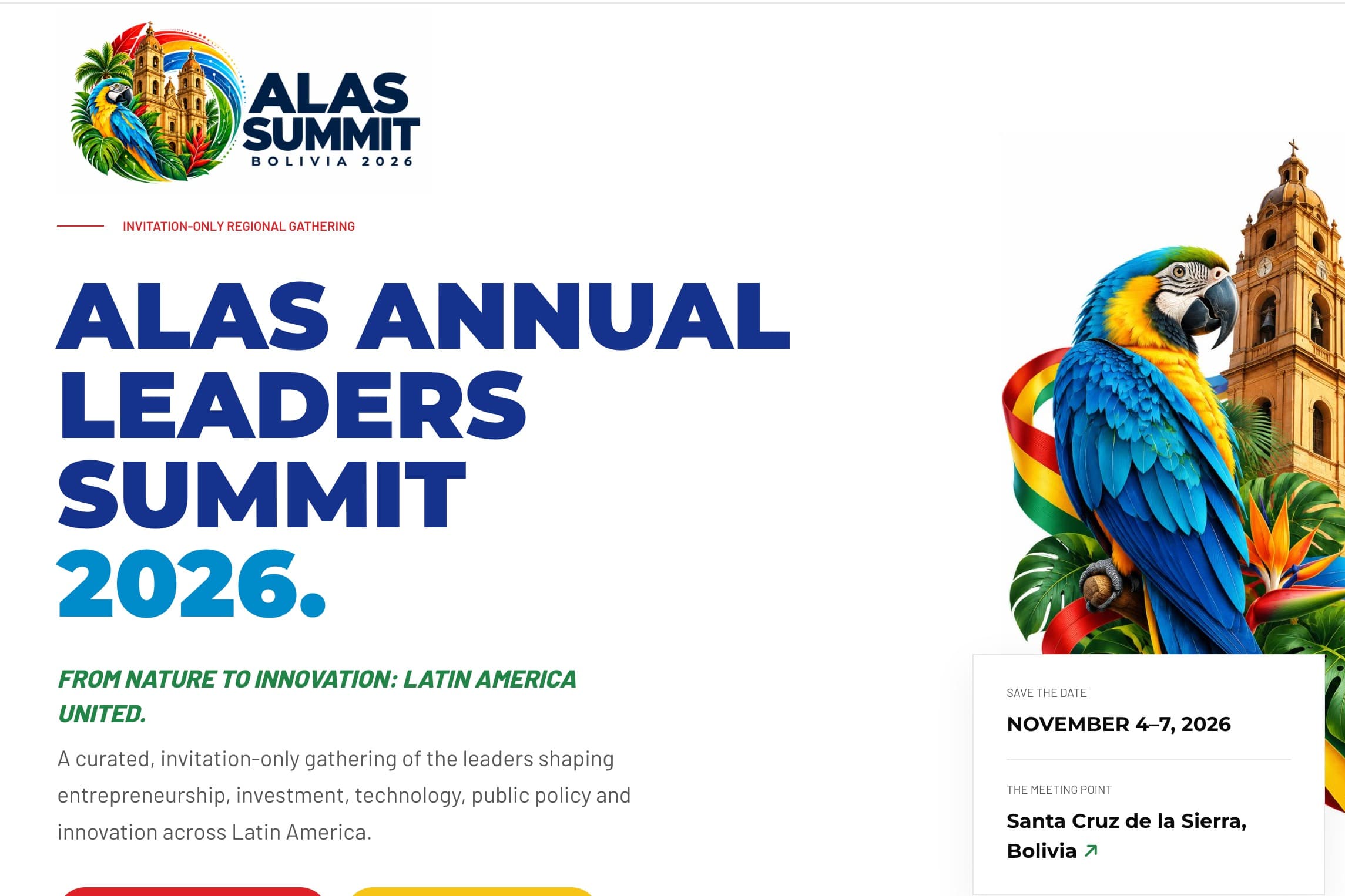 Santa Cruz reunirá a líderes de innovación e inversión en el ALAS Summit 2026