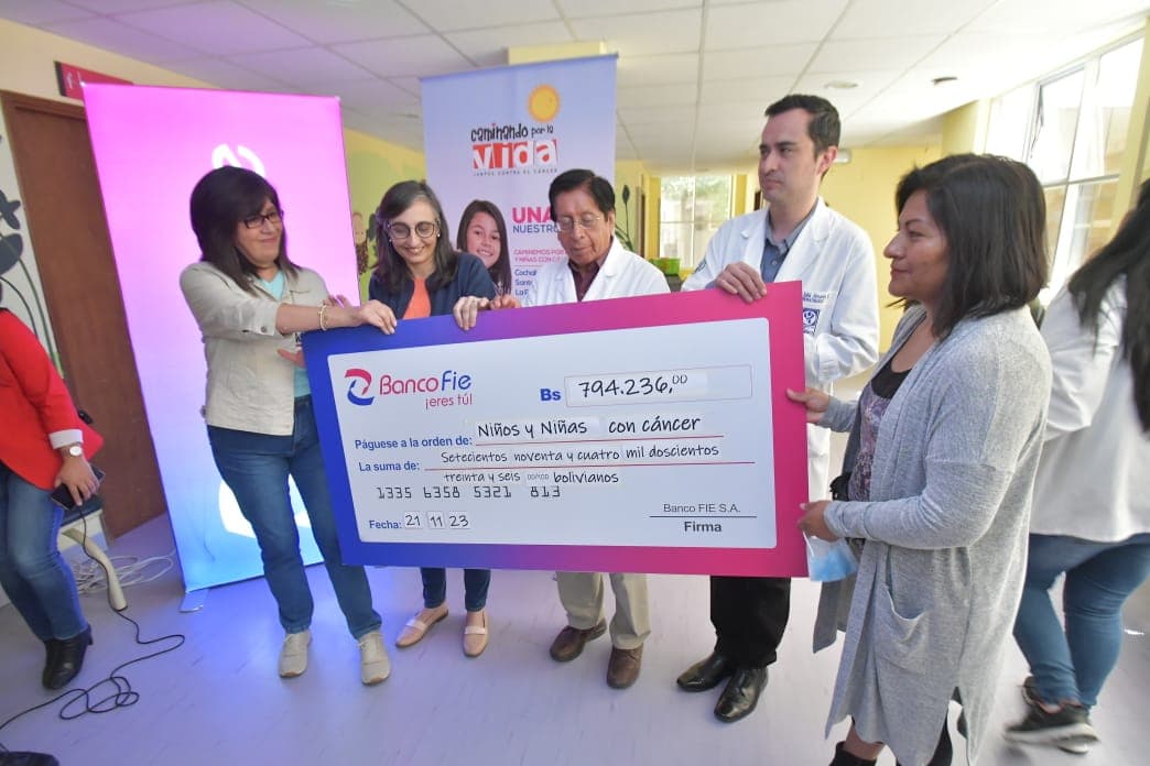 Campaña "Caminando por la Vida" recaudó más de un millón setecientos mil bolivianos para la atención de niñas y niños con cáncer 
