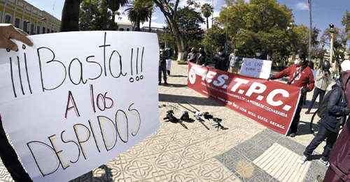 Bolivia: 594.000 desempleados