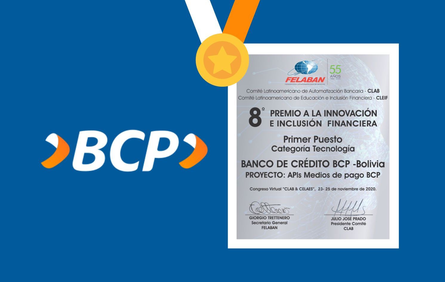 El BCP gana el certamen por la innovación financiera