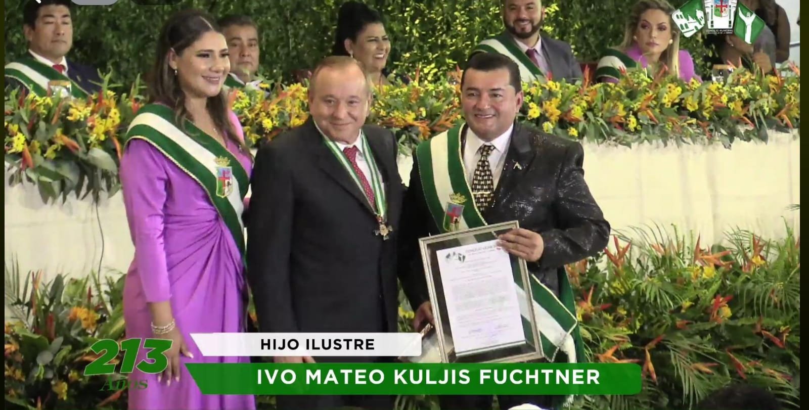 Ivo Kuljis, fundador y Presidente del Banco Económico, es declarado “Hijo Ilustre” de Santa Cruz de la Sierra