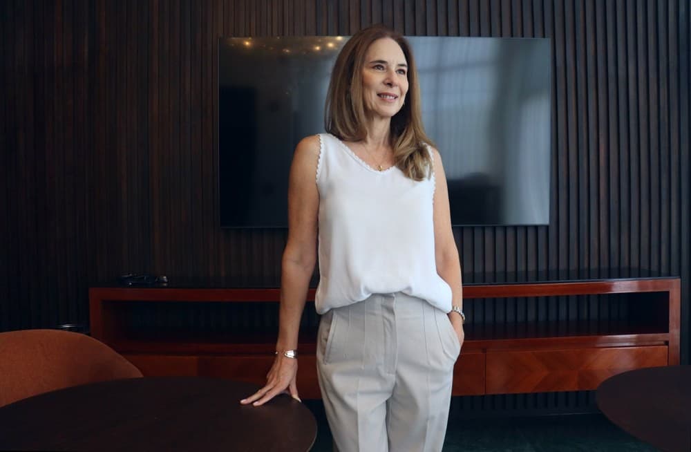 Carola Capra en las oficinas de Grupo Nueva Economía