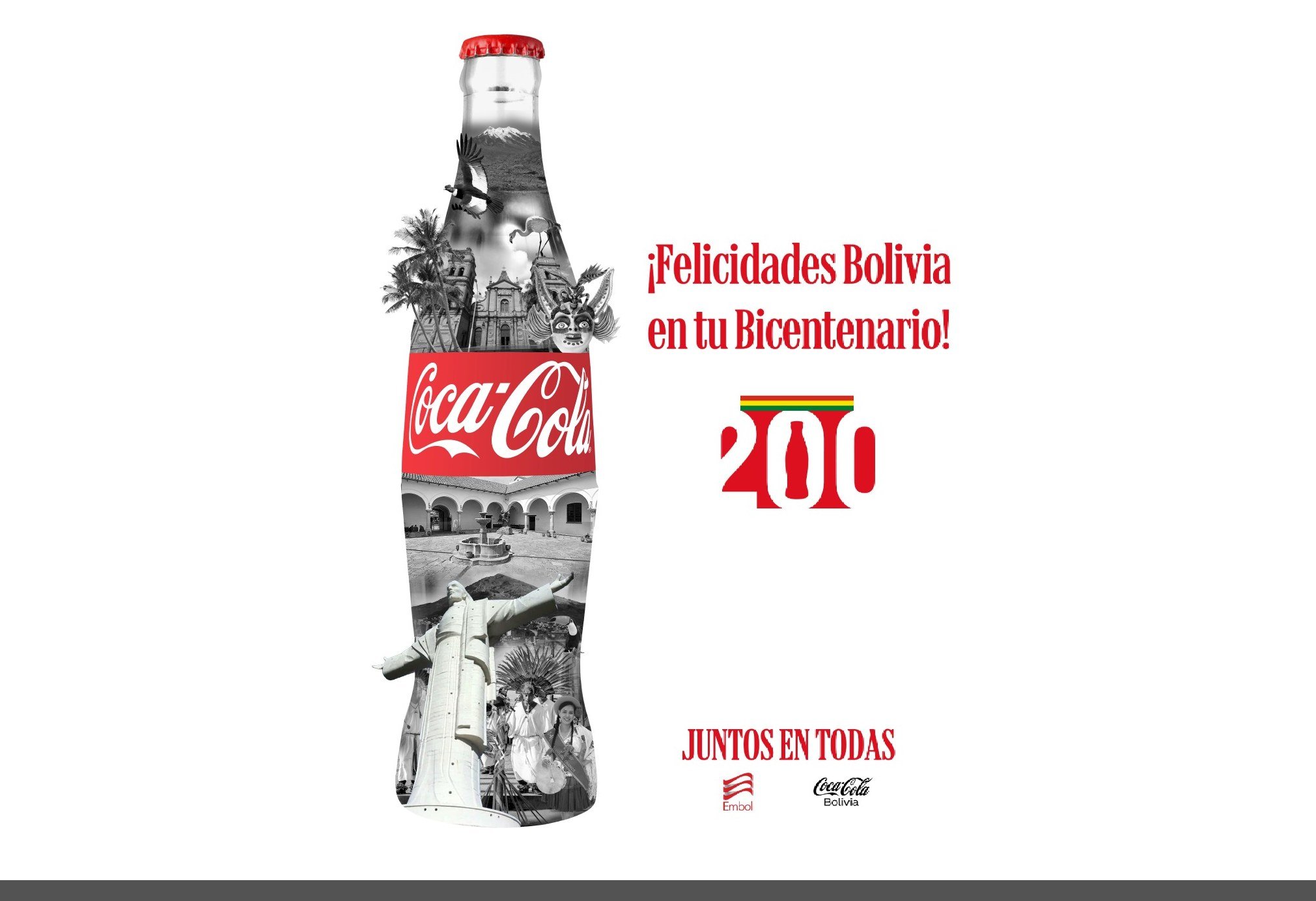 Coca-Cola celebra el Bicentenario de Bolivia con su campaña Juntos en Todas